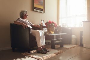 San Antonio senior sitting at a retirement community | Home to Home for Seniors San Antonio Senior Living and Assisted Living Advisor and Retirement Community Advisor and Locator Service
